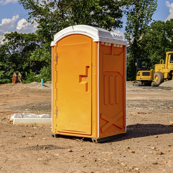 how often are the porta potties cleaned and serviced during a rental period in Bowersville